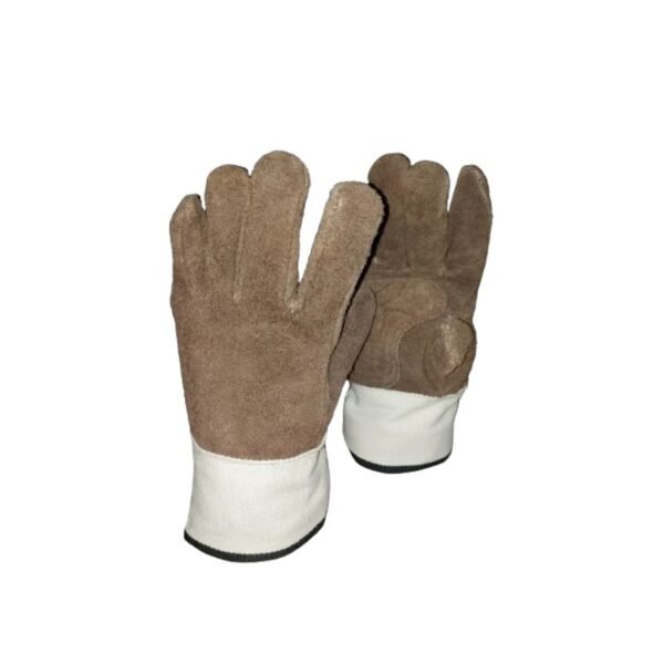 GUANTE DESCARNE MARRON AMERICANO CORTO TEJIDO