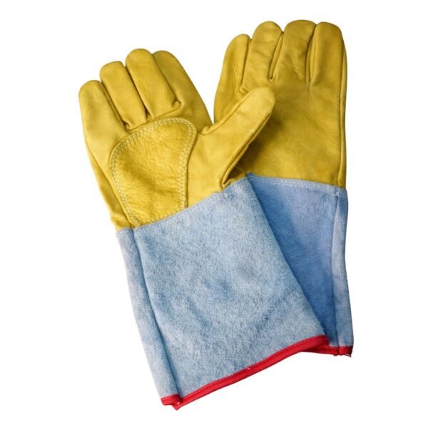GUANTE VAQUETA AMARILLA AMERICANO PUÑO LARGO