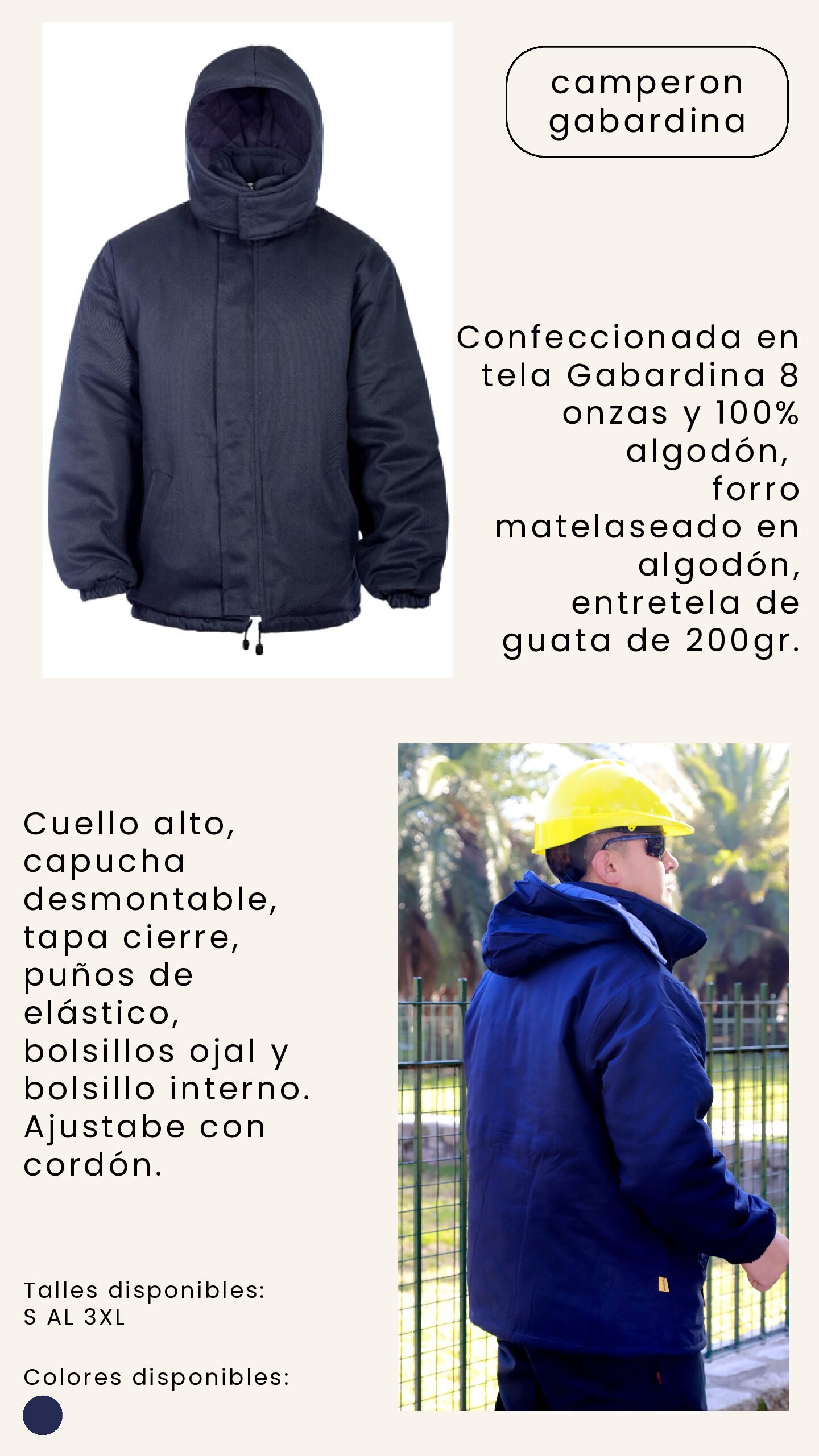 CAMPERA GABARDINA TERMICA