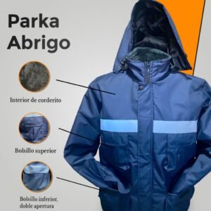 CAMPERA PARKA, TRUCKER CON CORDERITO Y REFLEX