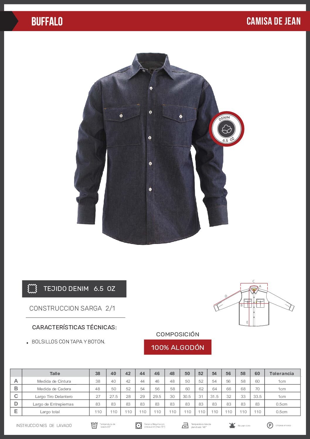 CAMISA DE JEAN BUFFALO