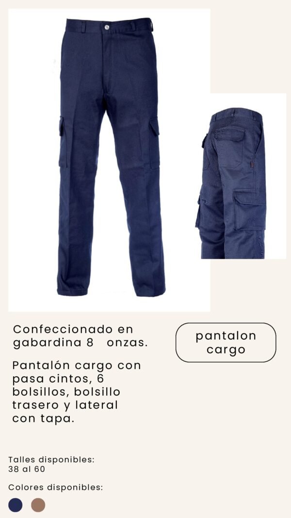 PANTALON DE TRABAJO CARGO LINEA REFORZADA - Imagen 4