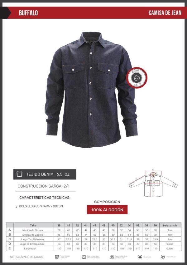 CAMISA DE JEAN BUFFALO - Imagen 2