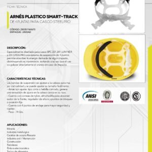 ARNÉS PLASTICO SMART-TRACK PARA CASCO STEELPRO