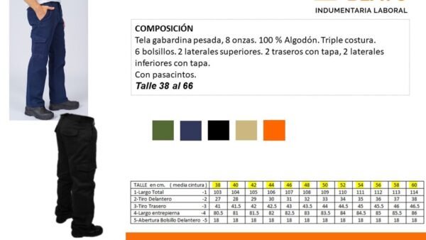 PANTALON DE TRABAJO LINEA ECONOMICA - Imagen 3