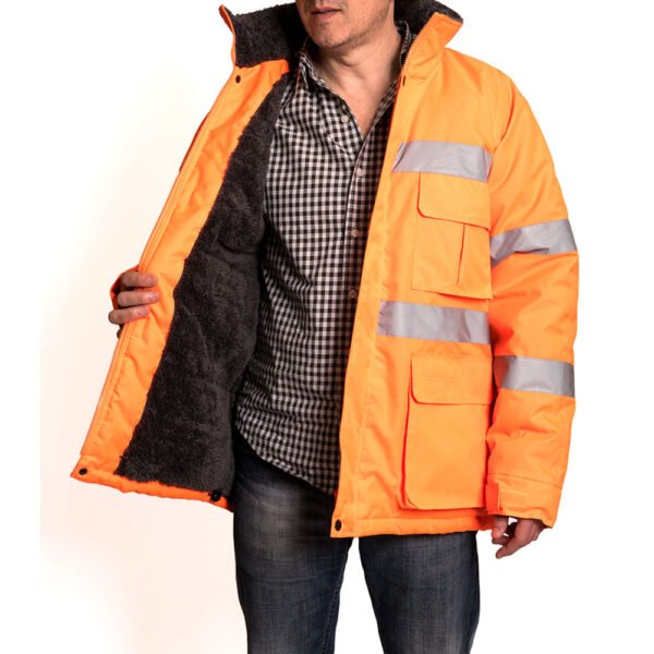 CAMPERA PARKA CORDERITO NARANJA VICSA