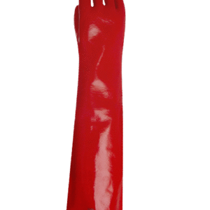 GUANTE PVC ROJO ENTELADO LARGO 60 CM LIVIANO
