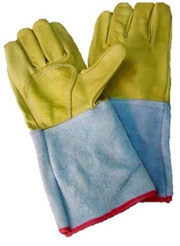 GUANTE VAQUETA AMARILLA AMERICANO PUÑO LARGO