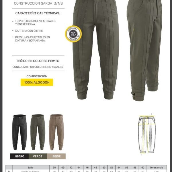 BOMBACHA DE CAMPO ALFORIZADA PAMPERO