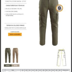 PANTALON DE TRABAJO CARGO GAUCHO