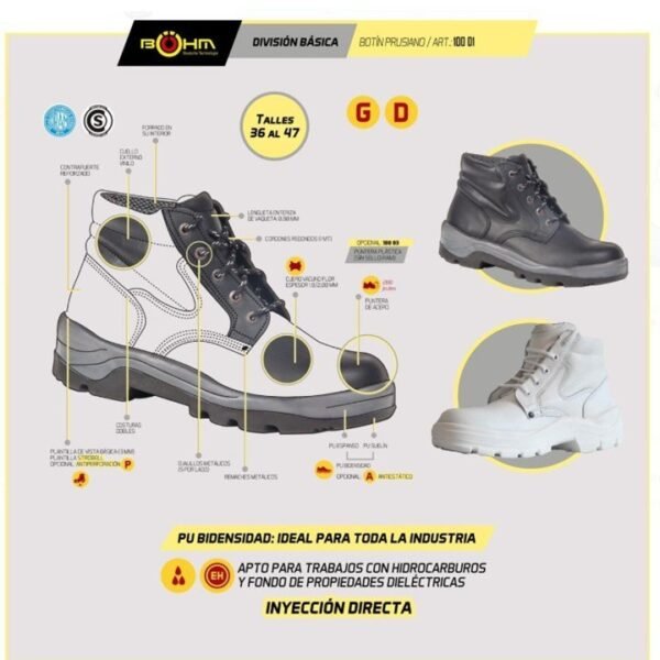 BOTIN SANITARIO – BLANCO CON PUNTERA BOHM