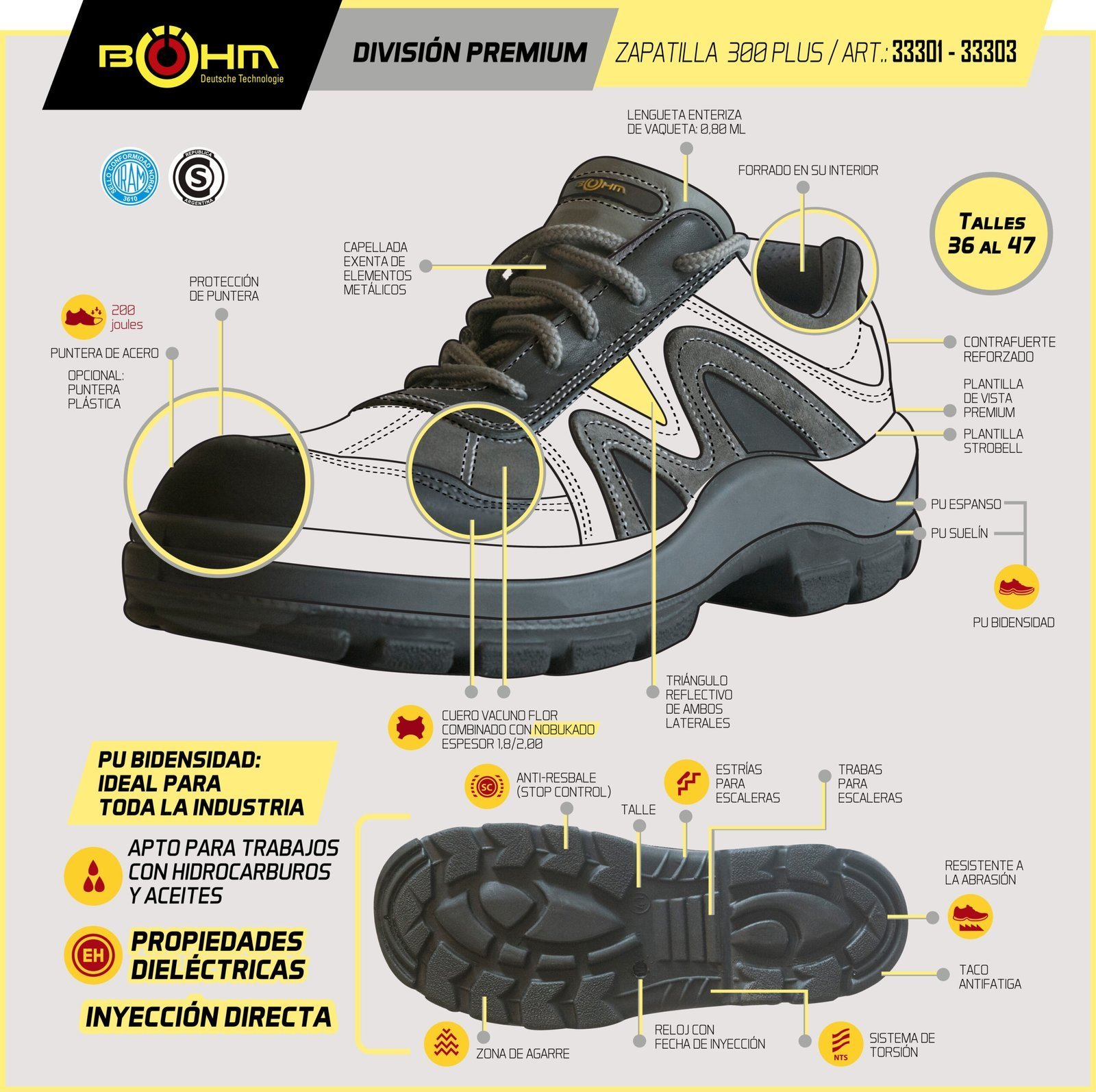 ZAPATILLA 300 PLUS TEXTIL BOHM - Imagen 4