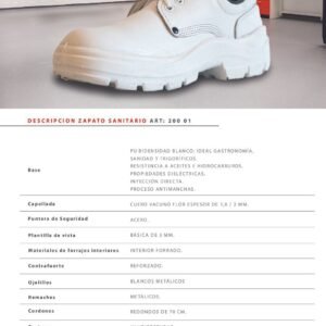 ZAPATO SANITARIO – BLANCO CON PUNTERA BOHM