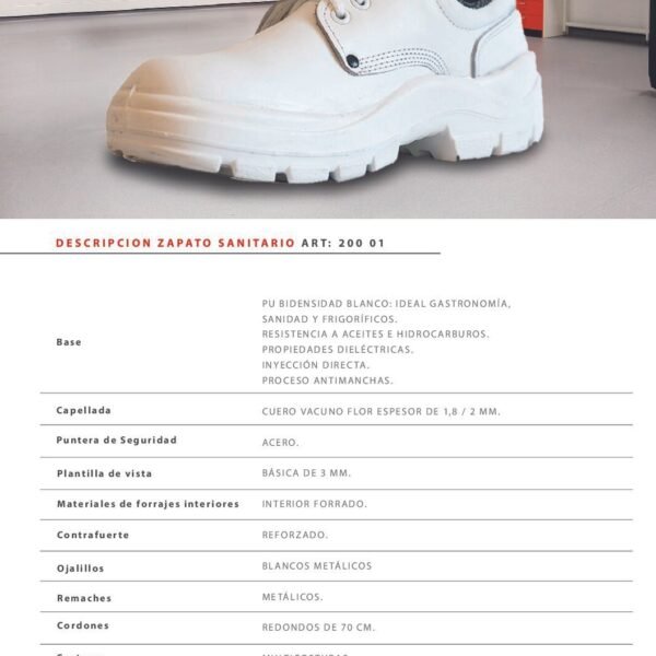 ZAPATO SANITARIO – BLANCO CON PUNTERA BOHM