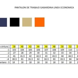 PANTALON DE TRABAJO LINEA REFORZADA