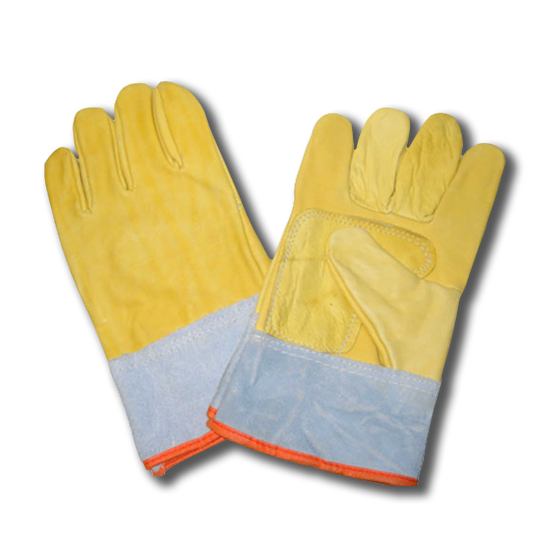 GUANTE VAQUETA AMARILLA AMERICANO PUÑO CORTO