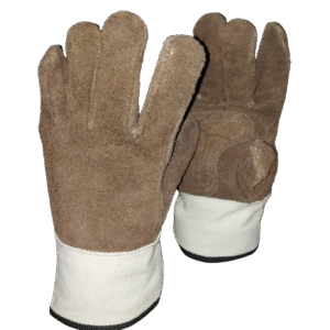 GUANTE DESCARNE MARRON AMERICANO CORTO TEJIDO