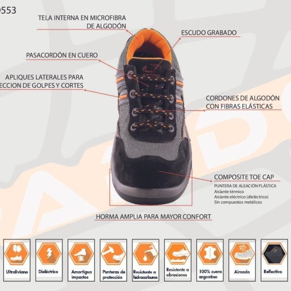 ZAPATILLA GAMUZADA CON PUNTERA PARDO