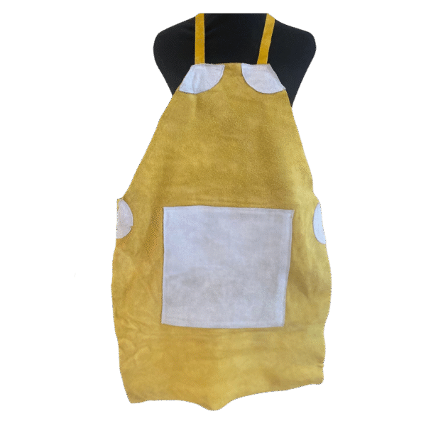 DELANTAL CUERO DESCARNE CON REFUERZO ABDOMINAL Y GOMA PLOMADA