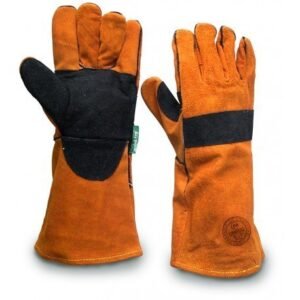 GUANTE SOLDADOR REFUERZO PALMAR E INDICE, FORRADO HILO KEVLAR STEELPRO