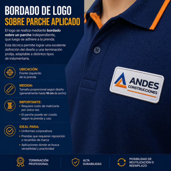 LOGO EN PARCHE BORDADO FRENTE
