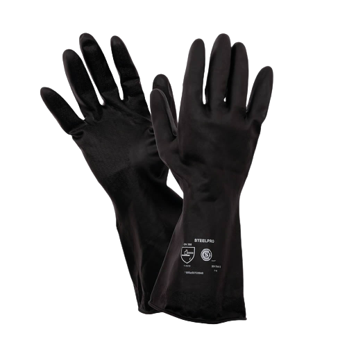 GUANTE STEELPRO LATEX INDUSTRIAL NEGRO  STEELPRO