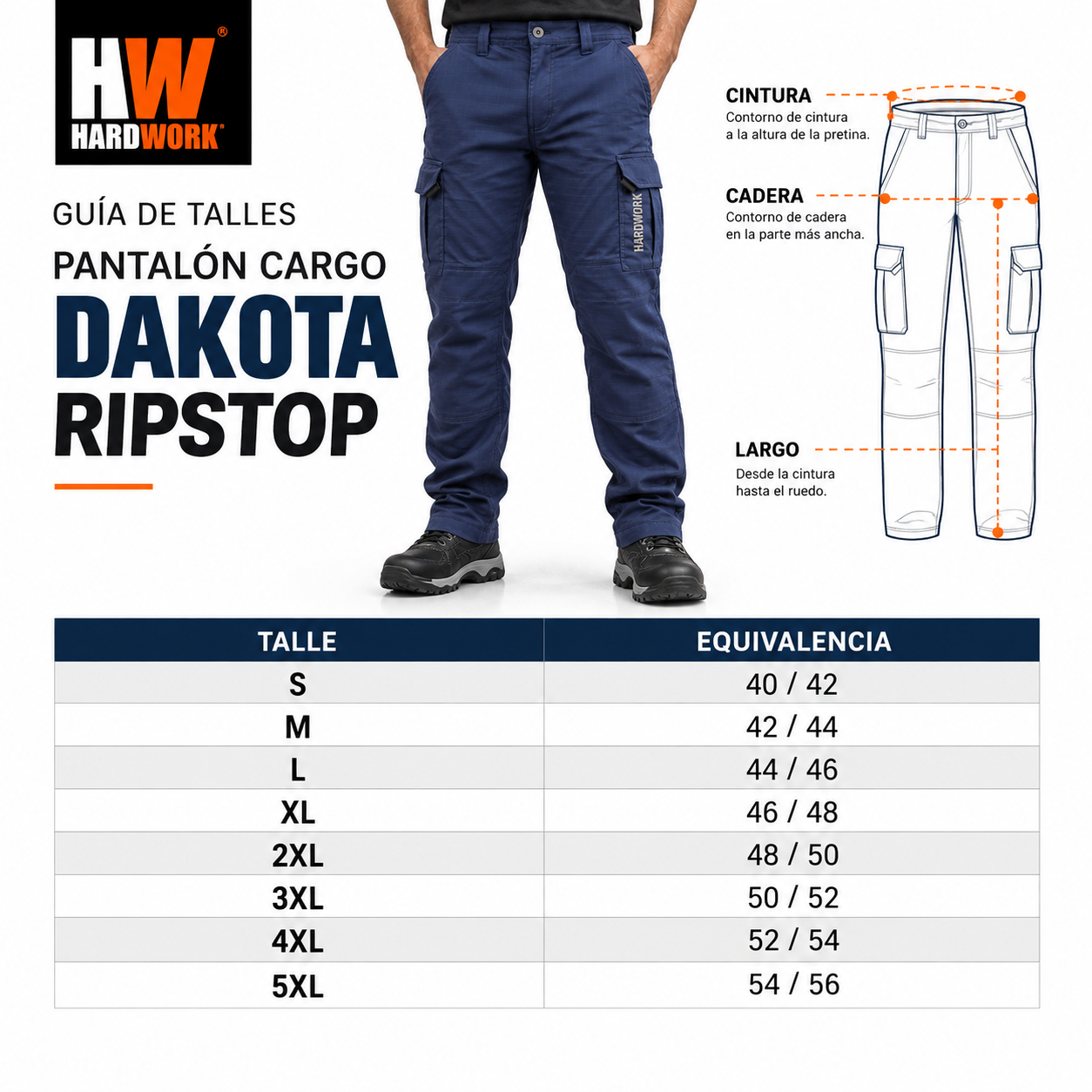 PANTALON CARGO RIPSTOP DAKOTA